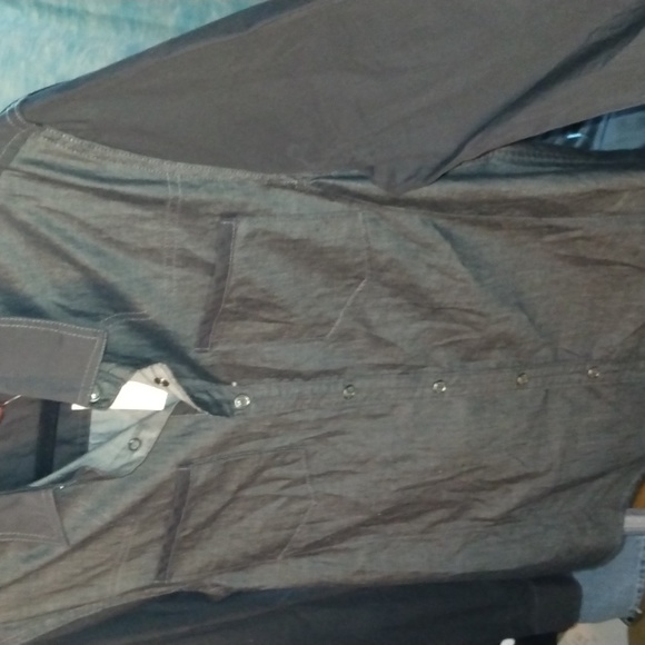 Men's Guess charcoal grey long sleeve dress shirt Sz small New - Picture 8 of 16